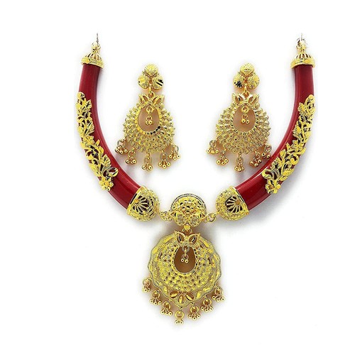 rajasthani Red Zinc Necklace Jewellery 