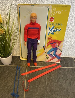 Mattel Barbie : Vintage ken Mit Teil Der Backware The Sports Set Sun Valley
