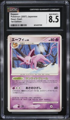 CGC 8.5 Espeon DPBP#163 Dawn Dash DP4 1st Edition Japanese Pokemon Card 2007 D&P