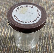 VINTAGE SMUCKERS NATURAL PEANUT BUTTER JAR 5" FC94-1Q3276