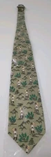 Supersmart Tie Necktie Men's Silk Regular Multi-Color Light Olive Green