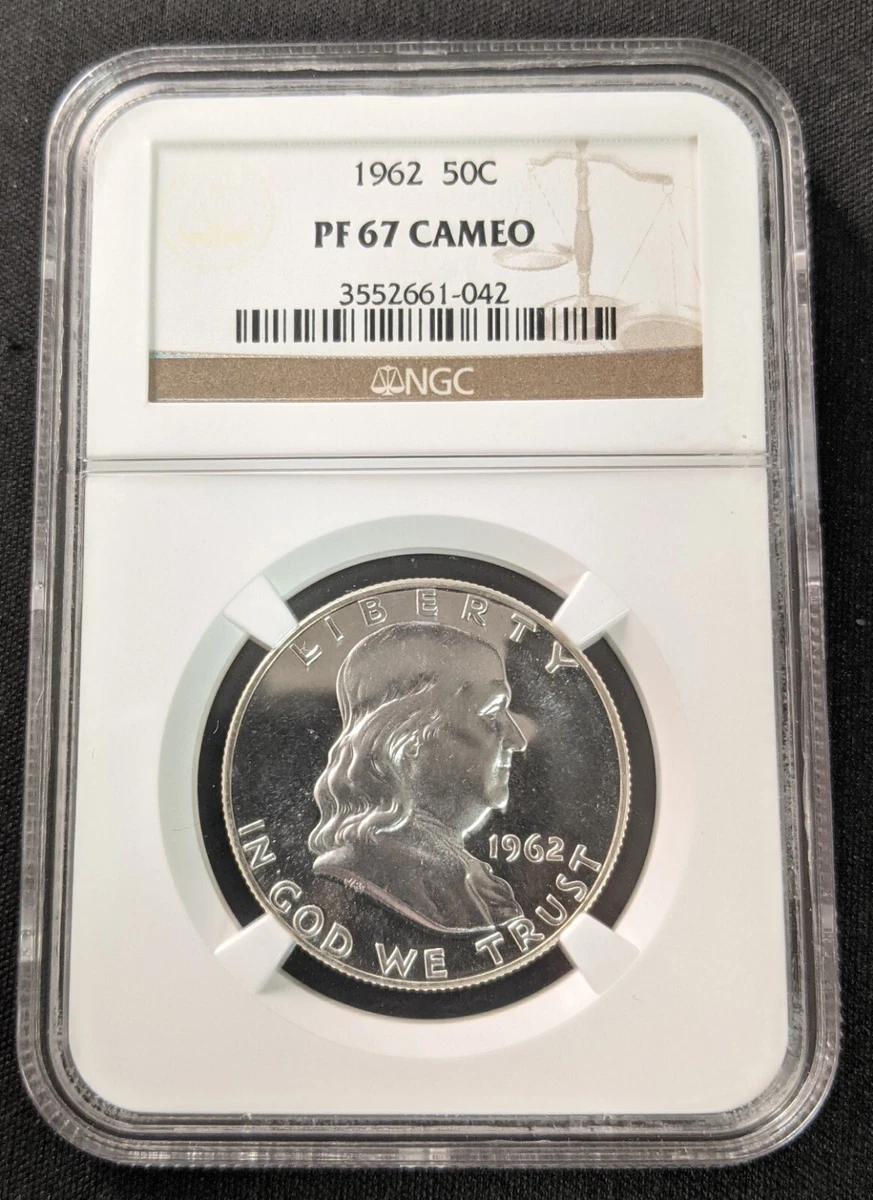 Proof PR 67 Graded 1962 Franklin Half Dollars (1948-1963) for sale