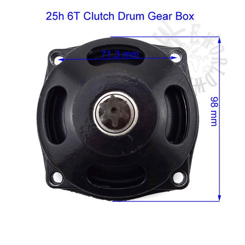 New T8F 7T 25H Gear Box Clutch Bell Housing 47cc 49cc Mini Pocket Rocket Quad Di