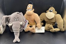 Disney Store MINI Plush Beanie  Set of 3 - GEORGE OF THE JUNGLE  MWT