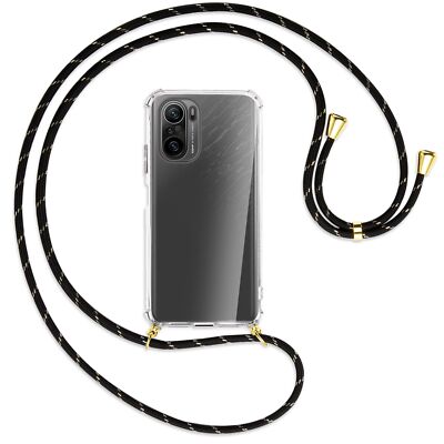 Handykette für Xiaomi Mi11i, Poco F3, F3 Pro, Redmi K40 schwarz/gold (G) Hülle