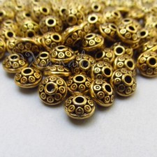 Antiqued Gold Plated 6mm Spacer Beads B5103 - 20, 50 Or 100PCs