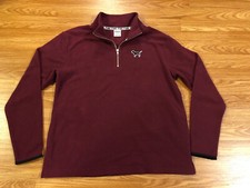 Juniors Pink Fleece Quarter Zip Maroon Size M