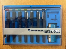 Staedtler Mars 700 7 Line Width Sizes Technical Pen Set Made In Germany