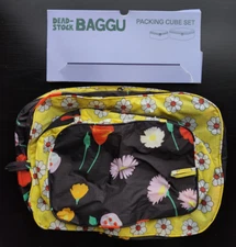 NWT Baggu Deadstock Flower Mix Packing Cube Set