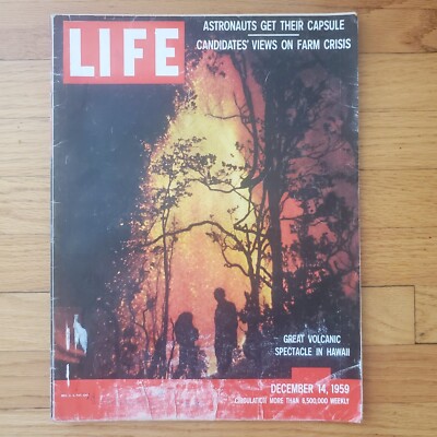 Life Magazine Hawaii Volcano Ben Franklin Astronaut Training December 14 1959