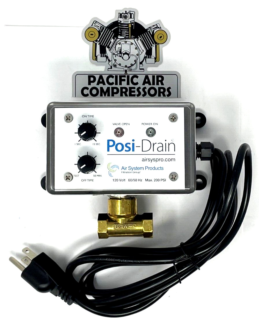POSI-DRAIN PD7020 1/4" NPT 120VOLT DRAIN VALVE TIMER CONTROLLED AIR COMPRESSOR