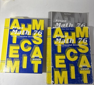 Saxon Math 76 SET (3rd Edition) + Textbook, Answer Key & Test Forms, Show WEAR