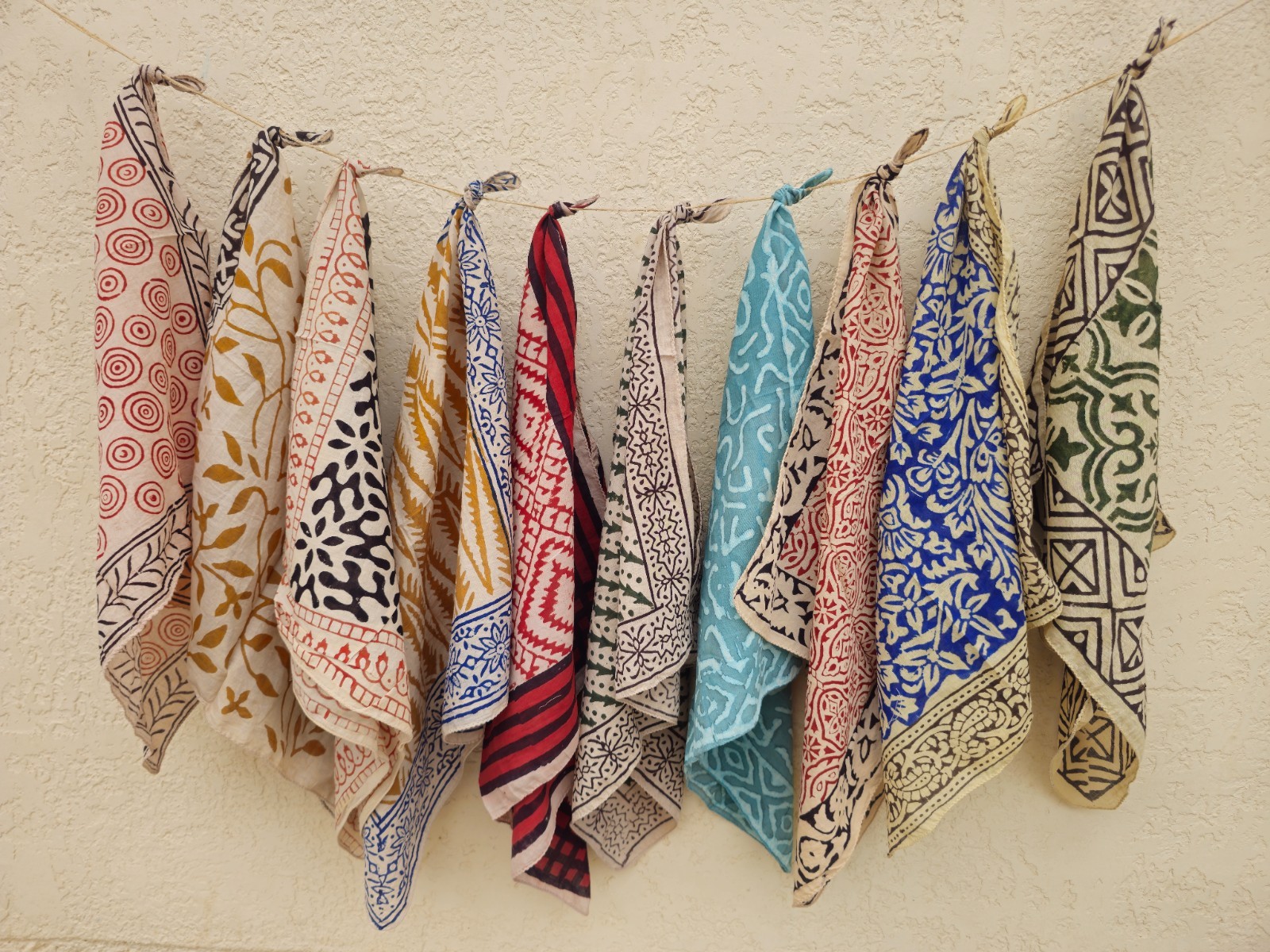 Set of 10 High-Quality Organic Cotton Paisley Bandana Scarves