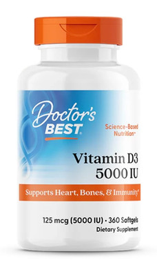 DOCTORS BEST VITAMIN D3 5000 IE   360 Gelkapseln   VITAMIN D3