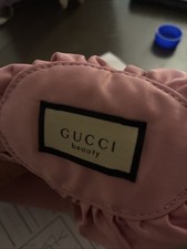 Gucci Flora Beauty Pink Drawstring Cosmetic Bag Pouch Makeup