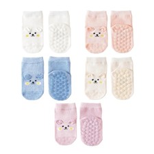 High Elastic Grip Socks Breathable Spring Cotton Crew Socks Anti Skid Soles
