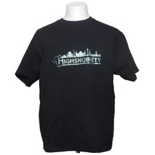 Highsnobiety, T-shirt, Größe: L, Berlin, Schwarz, Bio-Baumwolle, Print #BmX