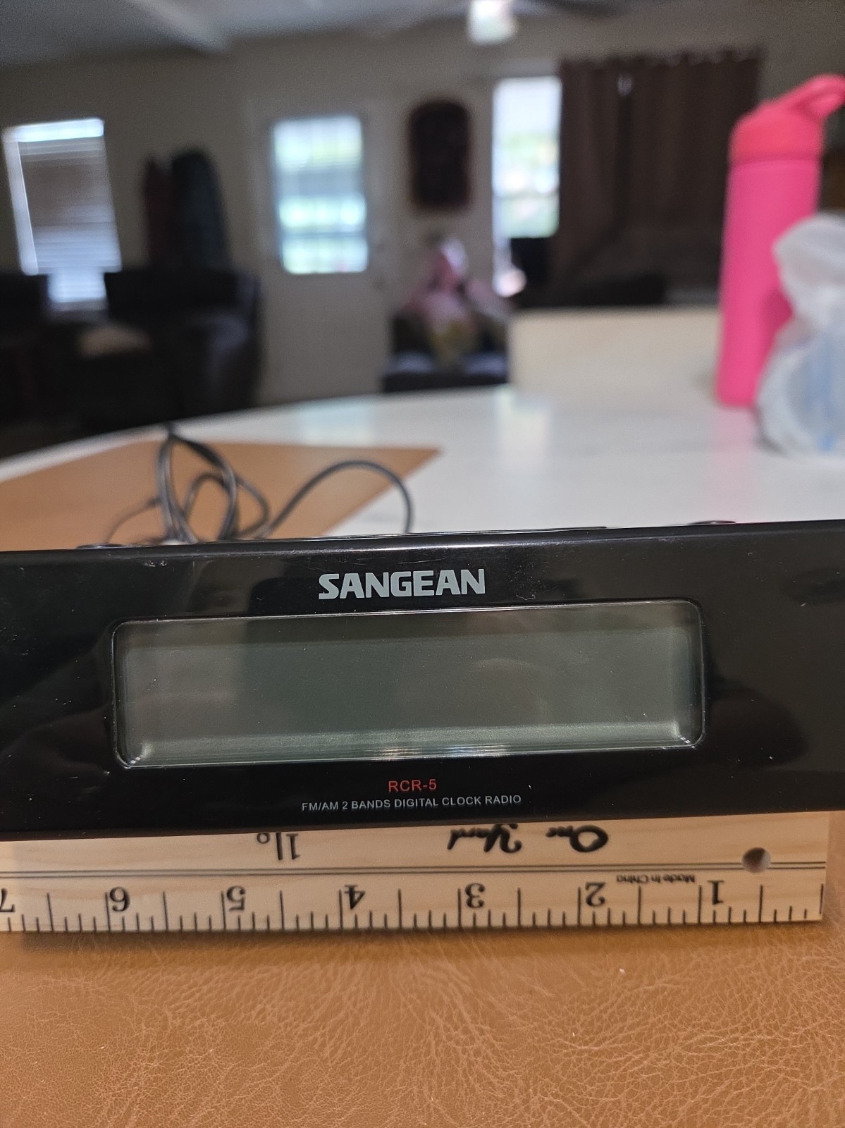 Sangean RCR-5 Digital AM/FM Clock Radio Dual Alarm Snooze Black - TESTED WORKING