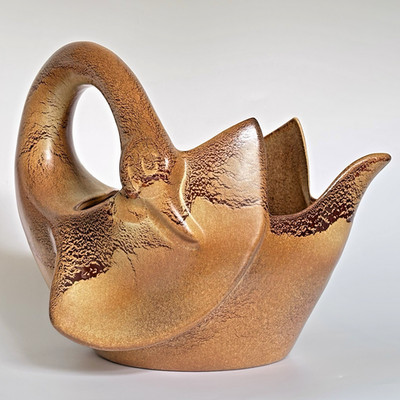 Roberto Rigon für Bertoncello   Übertopf Schwan   Italien 60er/70er Mid-Century