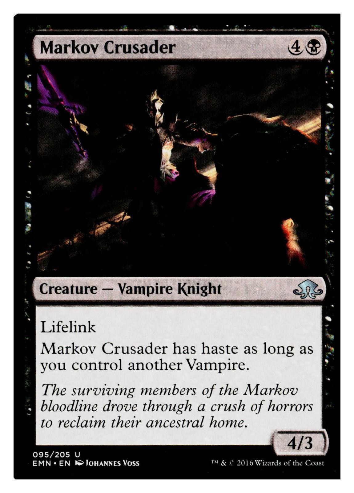 Markov Crusader 95 Uncommon Eldritch Moon Magic: The Gathering Near Mint