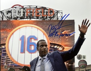 Dwight Doc Gooden Signed New York Mets 8x10 Jersey Retirement Photo AUTO BAS