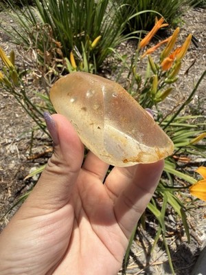 Seer Stone Quartz Crystal | Water Worn Frosted Quartz | Polished Window A542