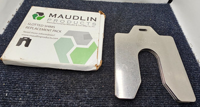 (QTY 5) Maudlin MSD100 Slotted Shims Replacement Pack, .100-in/2.540mm