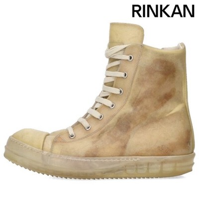 Rick Owens Ramones Leather High Top Sneakers Mens 41 Used 318853058f93c8ac512a43