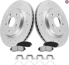 MOTOREVO Front Brake Kit for CR-V 2007-2016 296mm11.7in , Geomet Coated