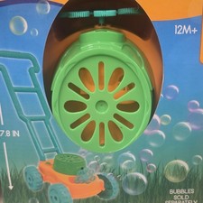 Bubble Lawn Mower Toy for Kids 12M , Green Orange, Bubbles Sold Separately
