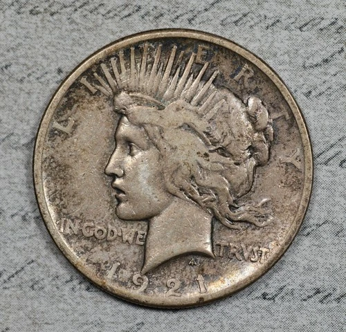 1921-P High Relief Peace Dollar Fine Nice! #3FJM