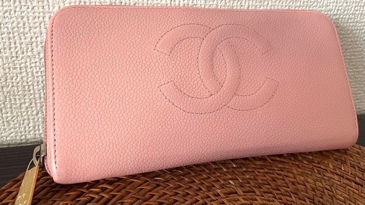 CHANEL Coco Mark Round Zipper Long Wallet WU397586