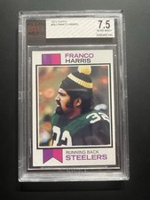 1973 Topps 89 Franco Harris Beckett BVG 7.5 Rookie Card RC. rookie card picture