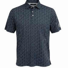 RLX Ralph Lauren / Trump CC Polo Sz Medium Golf Blue w/ GolfClubs & Bals (Q17)