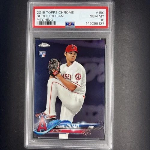 2018 TOPPS CHROME PITCHING SHOHEI OHTANI #150 ROOKIE RC PSA 10 GEM MINT