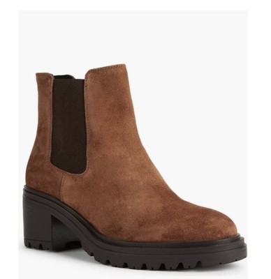 Geox Damiana Suede Women s Trim Chelsea Boots size 7.5/ EU 37.5