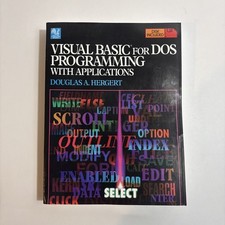 Visual Basic for Dos Programmi - paperback Hergert, Douglas -Disk Still Sealed-