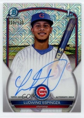 2023 Bowman Chrome Prospect HTA Choice Mojo Refractor Ludwing Espinoza Auto 6o3