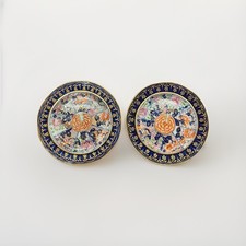 Pair of Antique Masons Ironstone Imari Plates...