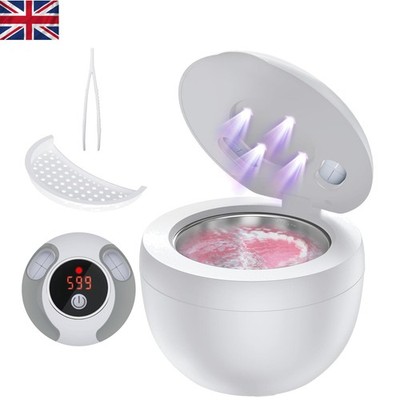Tragbarer Ultraschall Zahnersatzreiniger - 4 Modi & 45kHz Timer für Dentalhygiene