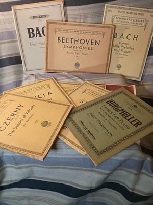 Beethoven 1839 Classical Music, Bach Schirmers Library, Antique Books Rare