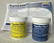 NW Sealed Psycho Paint Parts A & B Platinum Silicone Paint Smooth-On Instruction