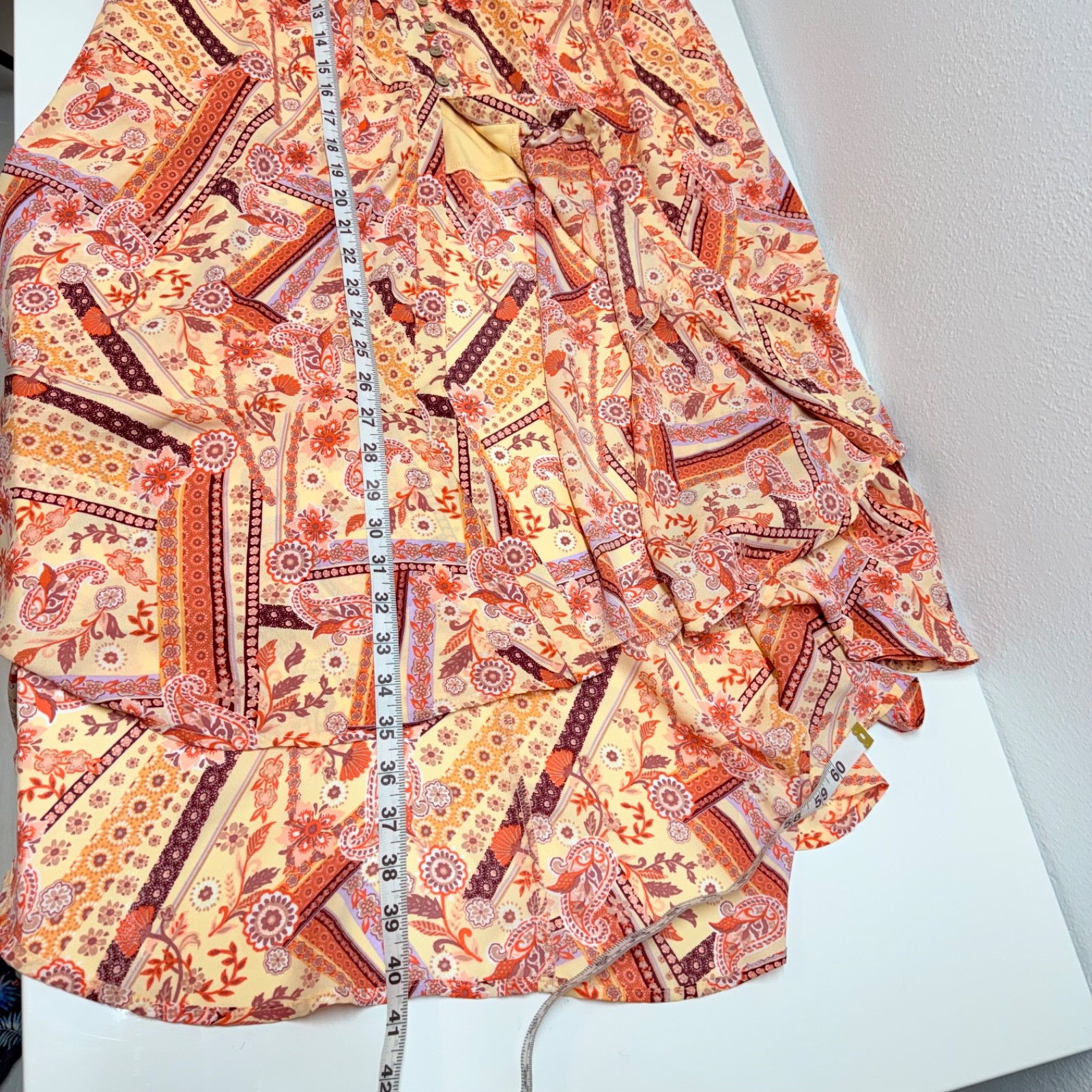 Willow + Root Button Split Front Boho Patchwork S… - image 7