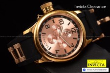 Invicta Men's Russian Diver Special Ed. Chrono Black Rose 18k Gold Plated Watch