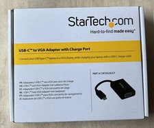 StarTech USB-C to VGA Adapter with Charging Port 1080p Display Converter