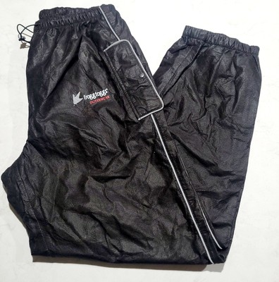 Frogg Toggs Outerwear Black Rain Pants Elastic Drawstring Men's Large NWOT