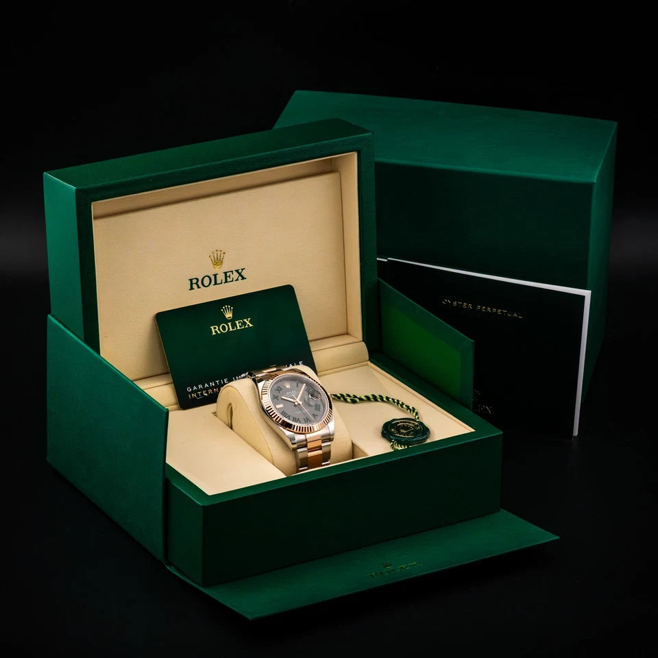 Rolex Datejust 41 126331 Wimbledon Dos Tonos Oyster Acanalado 41mm Juego Completo Nuevo en Caja Foto 2 de 4