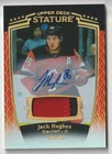 2024-25 UPPER DECK STATURE PREMIUM AUTO ORANGE PATCH 2 COLORS JACK HUGHES 09/15