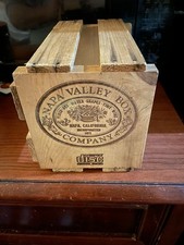 Vintage Napa Valley CD Holder DVD Game Storage Wood Box