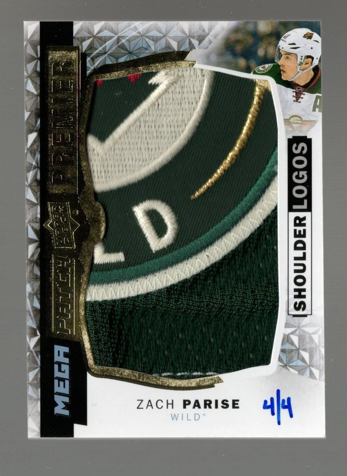 2015-16 Upper Deck Premier Mega Patch Shoulder Logo Zach Parise #/4 lot of 3 !! - Image 4 of 4
